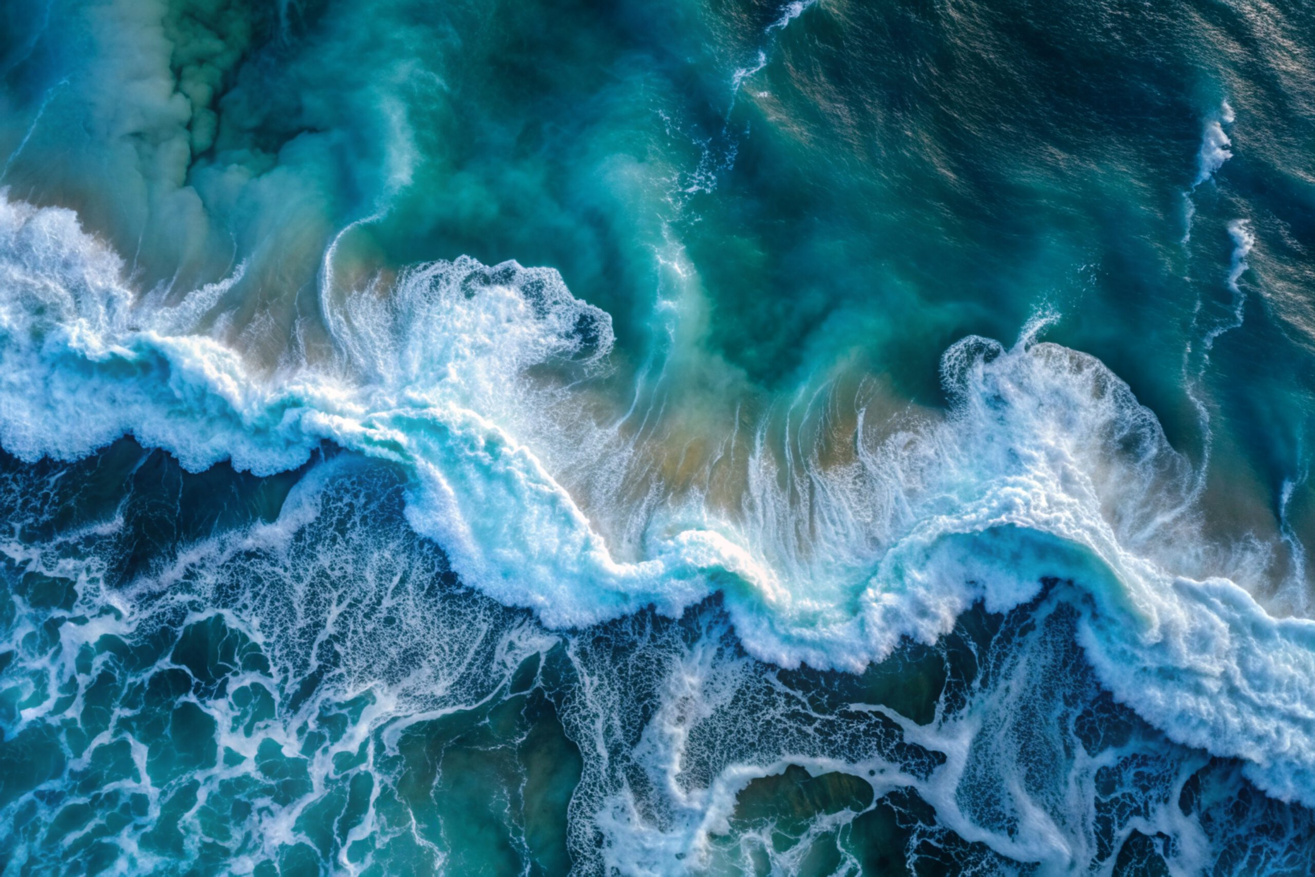 Strong ocean waves