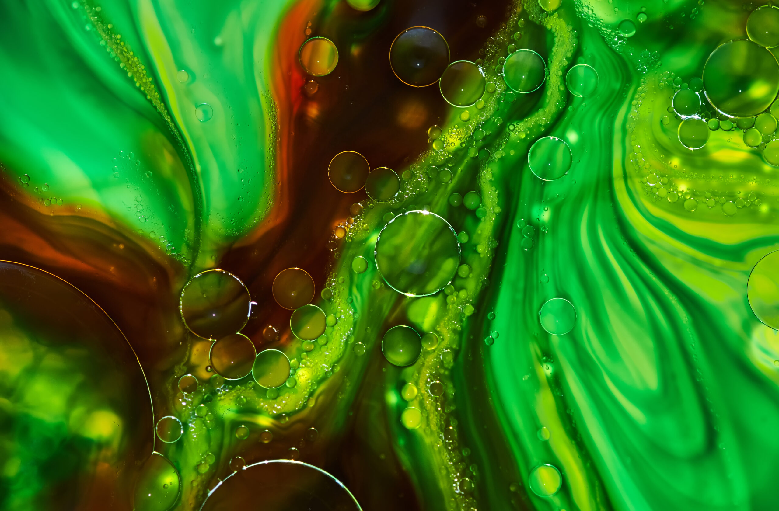 vibrant green abstract art